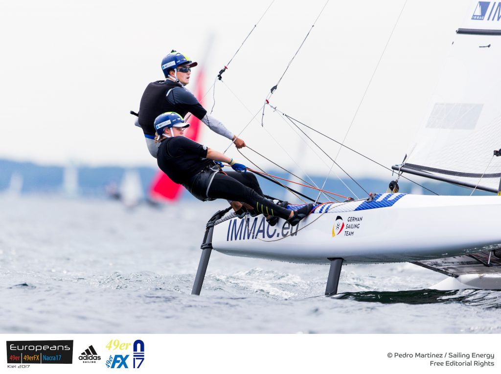 Paul Kohlhoff segelt bei der Nacra 17-EM mit Alica Stuhlemmer. Foto: Pedro Martinez/Sailing Energy