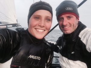 Carolina Werner und Johannes Polgar starten eine gemeinsame Olympiakampagne im Nacra 17. Foto: privat
