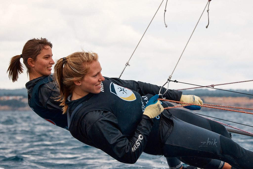 Bestes deutsches 49erFX-Team wurden Inga-Marie Hofmann und Catherine Bartelheimer aus dem DSV-Nachwuchskader. Foto: Felix Diemer 