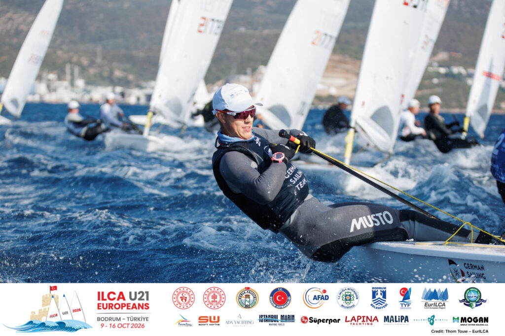 Der ILCA 7 Segler Levian Büscher aus dem deutschen Nationalkader