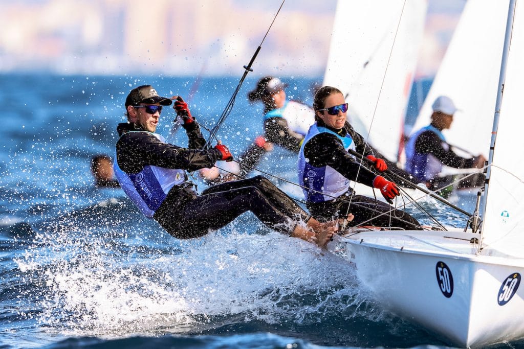 Bei ihrer ersten gemeinsamen internationalen Regatta auf Anhieb unter den Top vier: Luise Wanser und Philipp Autenrieth. Foto: Sailing Energy / Princesa Sofía Mallorca