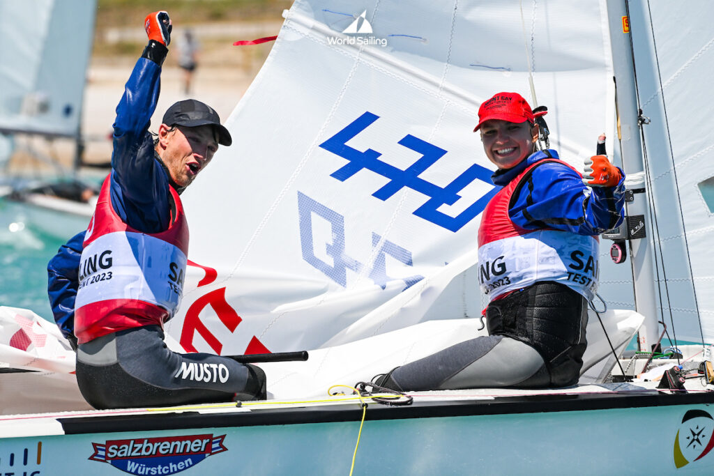 Ein weiterer Meilenstein für das Ehepaar Winkel: 470er-Silber beim Olympic Test Event. Foto: World Sailing