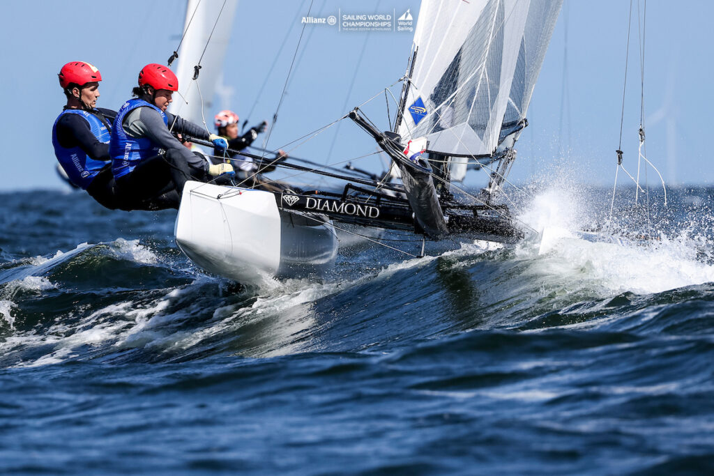 Paul Kohlhoff und Alica Stuhlemmer vor Den Haag. Foto: Sailing Energy/World Sailing