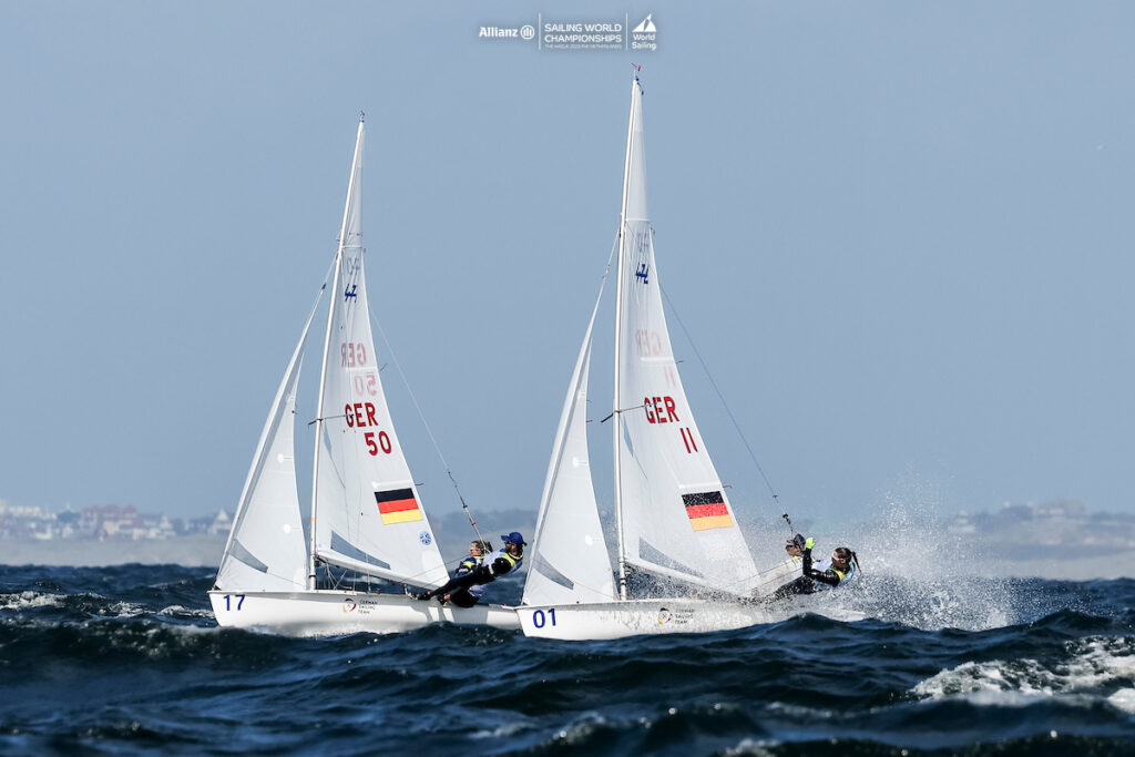 Die GER-Teams Löffler/Hoerr und Diesch/Markfort. Foto: Sailing Energy / World Sailing