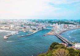 Blick auf das olympische Segelrevier Enoshima. Foto: Alex Smith