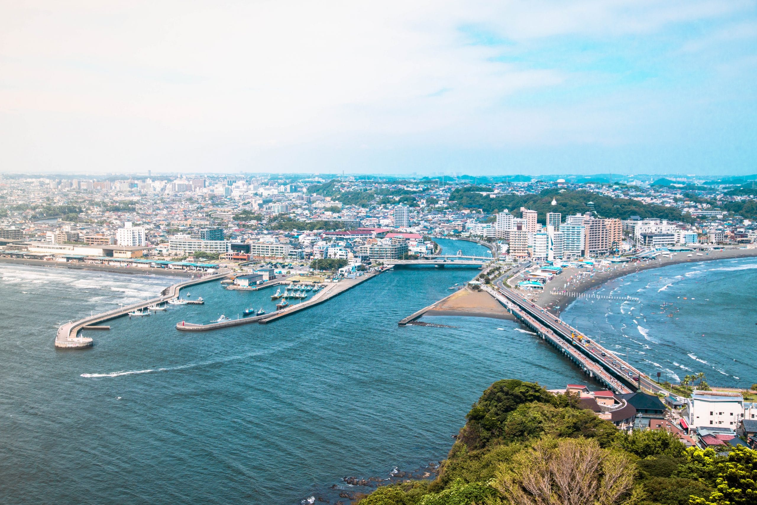 Blick auf das olympische Segelrevier Enoshima. Foto: Alex Smith