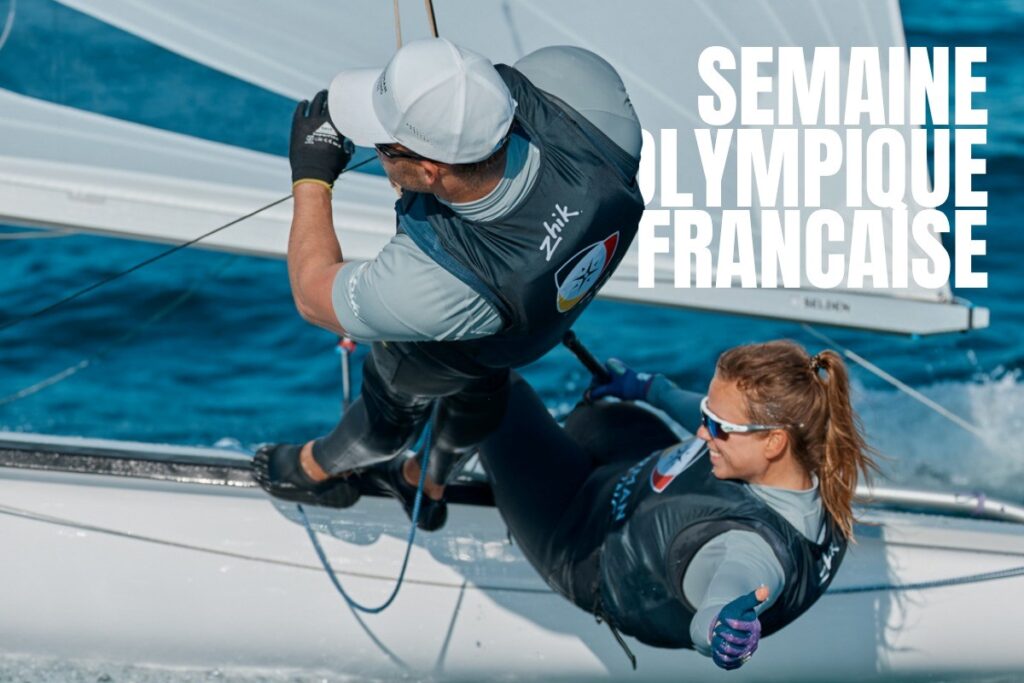 Ankündigungsfoto für die SOF 2026: Theres Dahnke und Paco Melzer auf ihrem 470er