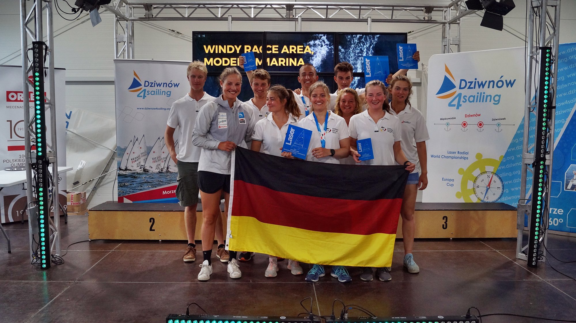 Team Deutschland bei der Laser U21-Europameisterschaft in Gdynia. Foto: Eurilca
